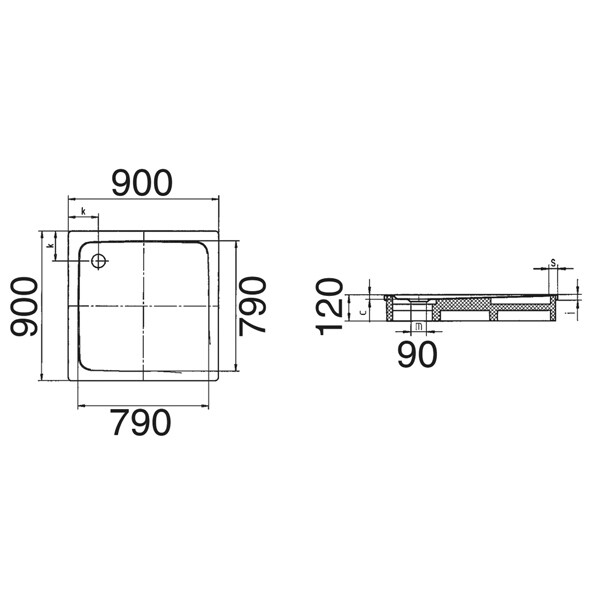 Душевой поддон Kaldewei Superplan  цвет-белый 390-2 (4469 3500 0001) pod1 Душевой поддон Kaldewei Superplan  цвет-белый 390-2 (4469 3500 0001) pod1