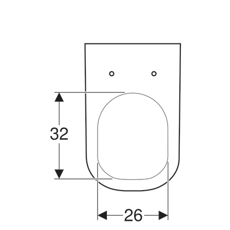 Чаша унитаза напольного для смывного бачка наружного монтажа Geberit Smyle, глубина 54 см 500.213.01.1
