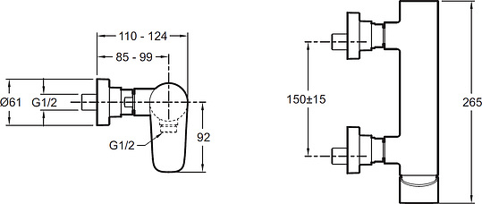 Смеситель Jacob Delafon Aleo E72351-CP для душа