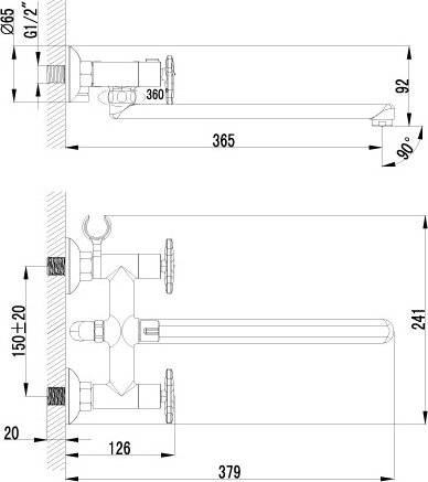 Смеситель Lemark plus Spirit LM1951C универсальный