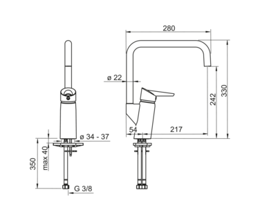 Смеситель для кухни Oras Optima 2733F