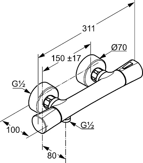 Термостат Kludi Zenta 351009138 для душа