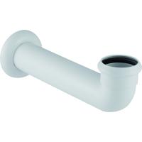 Соединительное колено Geberit 90°, со стенной розеткой: d=50мм, Белый «Alpine» 152.665.11.1