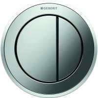 Пневмоклавиша смыва Geberit дистанционная тип 10, двойной смыв, скрытое размещение: глянцевый хром, матовый хром 116.055.KH.1