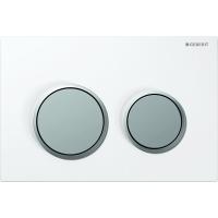 Смывная клавиша Geberit Omega20, двойной смыв: белая, матовый хром 115.085.KL.1 Смывная клавиша Geberit Omega20, двойной смыв: белая, матовый хром 115.085.KL.1