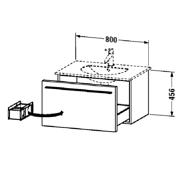 Тумба под раковину Duravit X-Large  цвет-белый глянцевый XL606202222 hog2