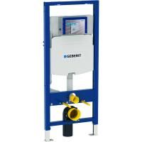 Инсталляция Geberit Duofix для подвесного унитаза, 112 см, со смывным бачком скрытого монтажа Sigma 12 см, 4,8/3 литра, для стены в виде деревянной стойкой 111.902.00.5