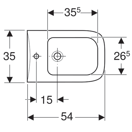 Биде Geberit Renova Nr.1 Plan  материал-, цвет-белый 232150000