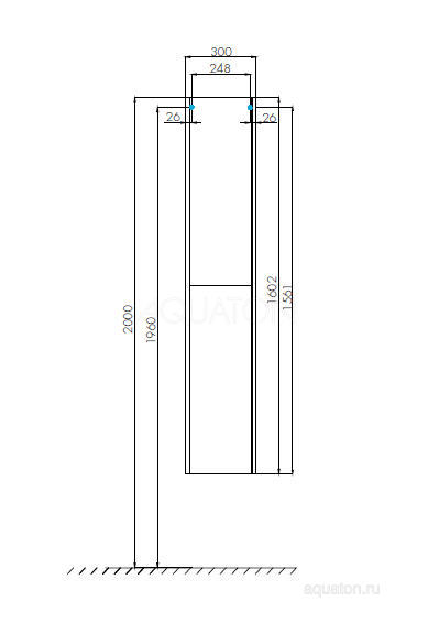 Шкаф - колонна Aquaton Йорк белый, ясень фабрик 1A171203YOAV0