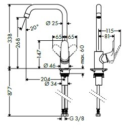 Смеситель для кухни Hansgrohe Focus 31820800 hog1