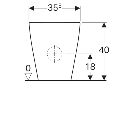 Чаша унитаза напольного безободковая Geberit iCon, Rimfree, глубина 680 мм 200460000