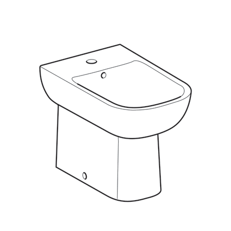 Биде напольное Geberit Smyle, глубина 54 см  500.217.01.1