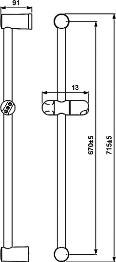 Душевая штанга Vidima ВидимаФреш M BA195AA
