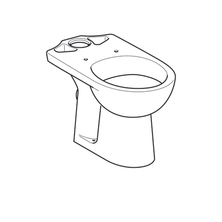 Чаша унитаза напольного Geberit Renova, глубина 66,5 см, горизонтальный выпуск 203820000