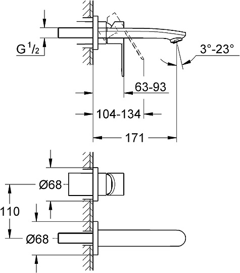 Смеситель Grohe Eurostyle Cosmopolitan 19571002 для раковины