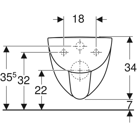 Унитаз подвесной, Geberit Renova Compact, классический 203245000
