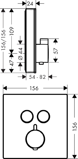 Термостат Hansgrohe ShowerSelect 15738400 для душа