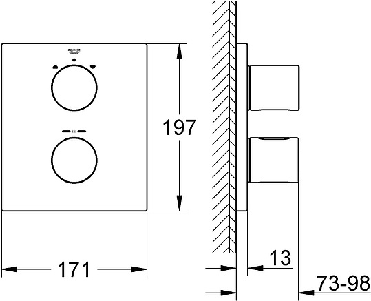 Термостат Grohe Grohtherm 3000 Cosmopolitan 19567000 для ванны с душем
