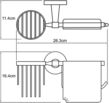 Держатель туалетной бумаги Wasserkraft Isen K-4059 с держателем освежителя воздуха Держатель туалетной бумаги Wasserkraft Isen K-4059 с держателем освежителя воздуха