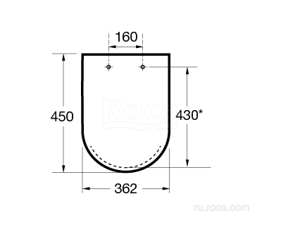 Крышка для чаши Roca Meridian Soft Close, тонкая 8012B2002 Крышка для чаши Roca Meridian Soft Close, тонкая 8012B2002