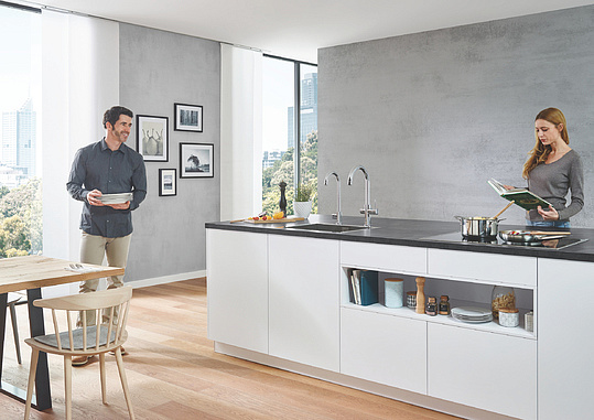 Смеситель Grohe Red II Duo 30079001 для кухонной мойки, с водонагревателем