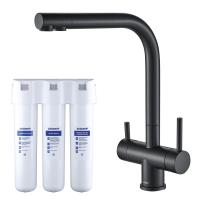 Смеситель для кухни Swedbe Selene Plus в комплекте с фильтром Аквафор Кристалл K8144BK