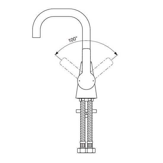 Смеситель для умывальника Vidima UNO, рукоятка сбоку, BA235AA