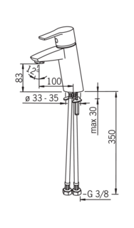 Смеситель для раковины Oras Cubista 2810F