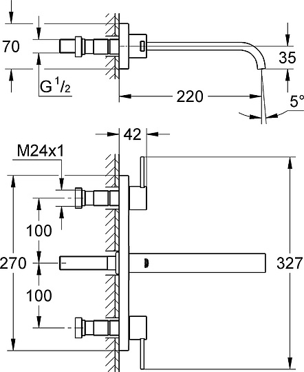 Смеситель Grohe Allure 20193000 для раковины