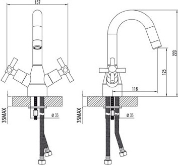 Смеситель Lemark Neo LM2207C для раковины