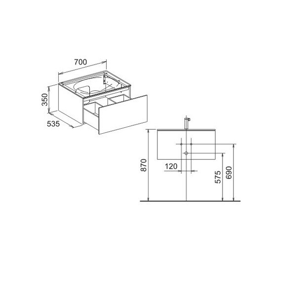 Тумба под раковину Keuco Edition 11  цвет-белый 31241210000 hog2
