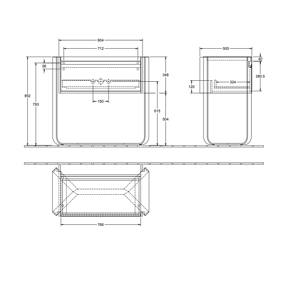 Тумба под раковину Villeroy&Boch Antheus  цвет-American Walnut B06510PV hog2