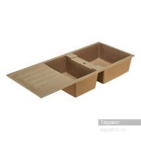 Мойка для кухни Aquaton Торина прямоугольная с крылом и дополнительной чашей терракот 1A712032TR270 Мойка для кухни Aquaton Торина прямоугольная с крылом и дополнительной чашей терракот 1A712032TR270