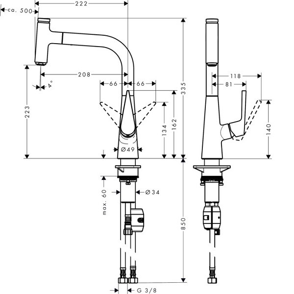 Смеситель для кухни Hansgrohe Talis S  72822000 hog1