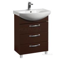 Тумба под раковину Aquaton Ария 65 Н темно-коричневая 1A123401AA430