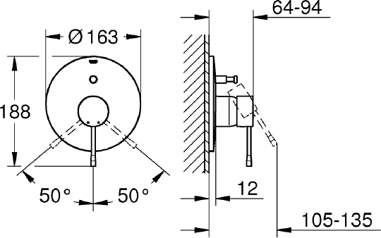 Смеситель Grohe Essence New 19285GL1 для ванны с душем