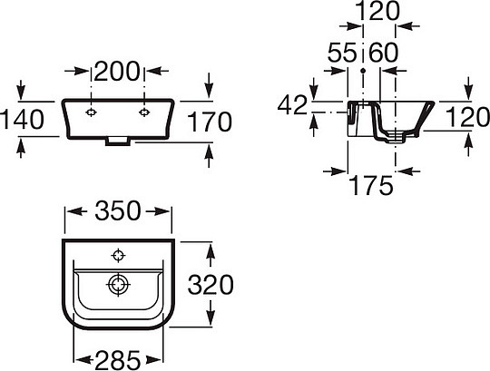 Рукомойник Roca Gap 327479000 35 см