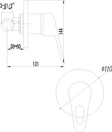 Смеситель Lemark Luna LM4123C С ВНУТРЕННЕЙ ЧАСТЬЮ, для душа Смеситель Lemark Luna LM4123C С ВНУТРЕННЕЙ ЧАСТЬЮ, для душа