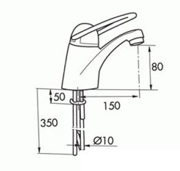 702926 Mora Merida, смеситель для раковины, с цепочкой