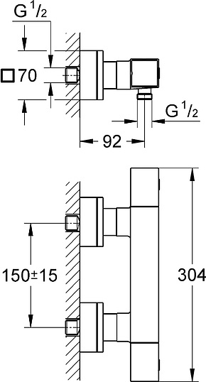 Термостат Grohe Grohtherm Cube 34488000 для душа