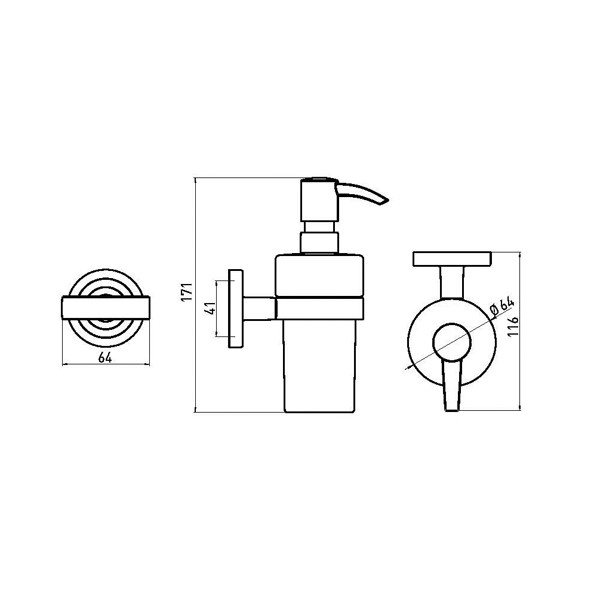 Дозатор для жидкого мыла Emco Polo одинарный  0721 001 02