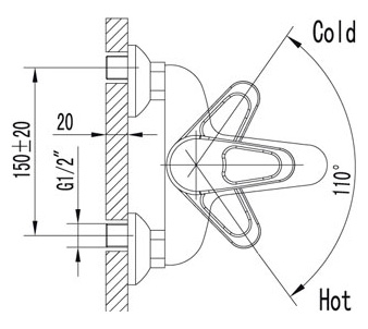 Смеситель Lemark Luna LM4102C для ванны с душем