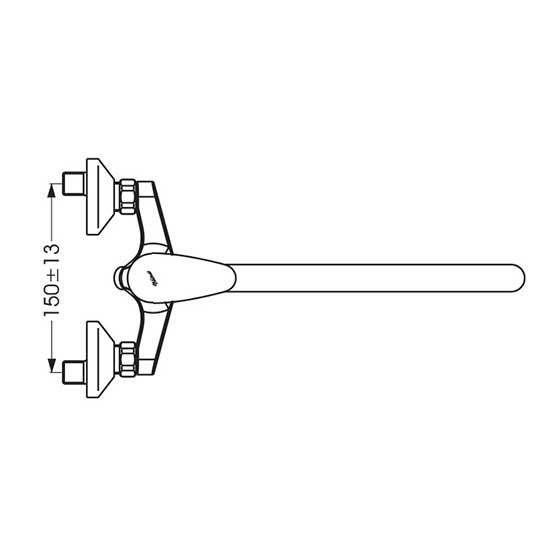 Однорукоятковый настенный смеситель для ванны/душа Vidima ORION BA005AA