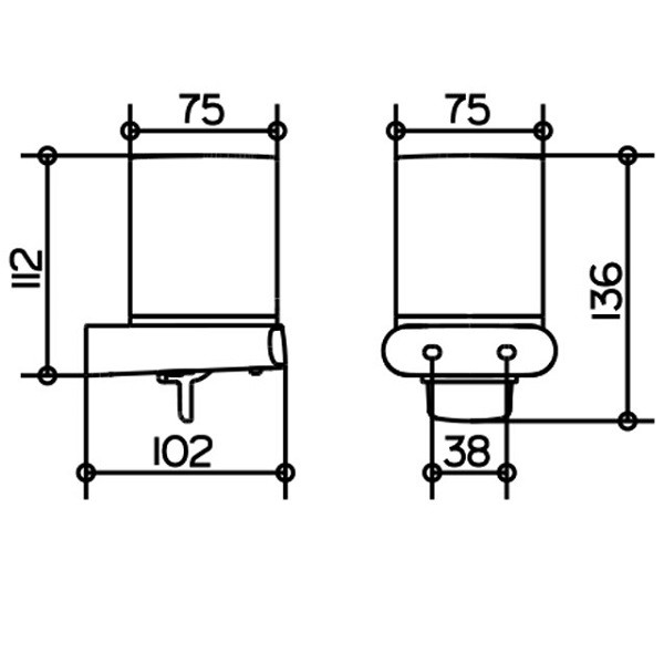 Дозатор для жидкого мыла Keuco Elegance NEU одинарный  11652019000