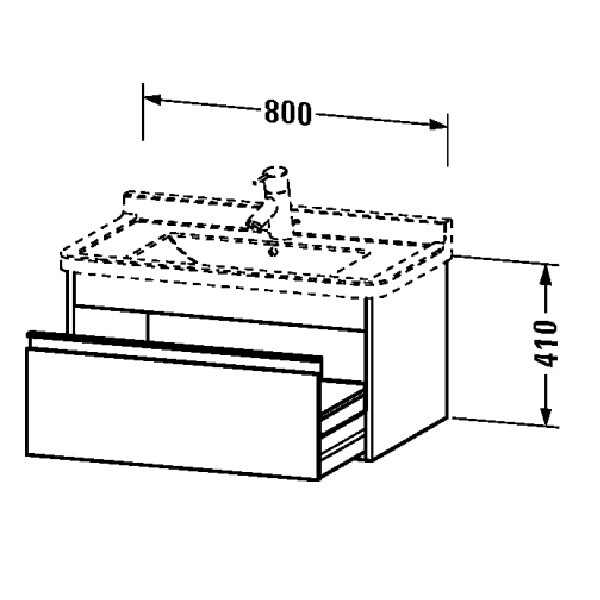 Тумба под раковину Duravit Ketho  цвет-белый глянцевый KT666402222 hog2