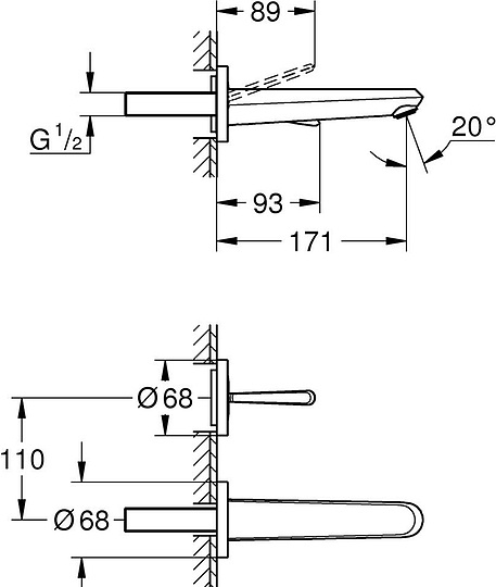 Смеситель Grohe Eurodisc joy 19968000 для раковины