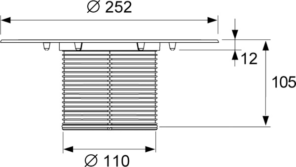 Удлинитель трапа TECEdrainpoint S, с универсальным фланцем Seal System 3660005