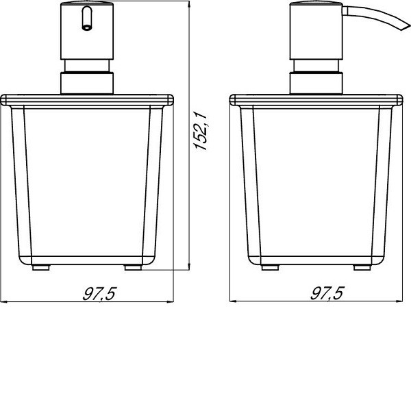 Дозатор для жидкого мыла Emco Liaison одинарный  1821 001 06