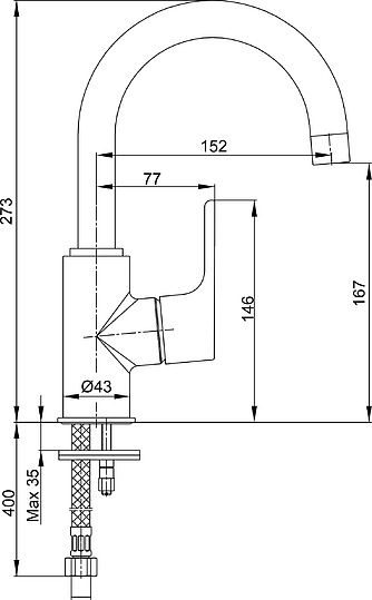 Смеситель E.C.A. Luna 102108953EX для раковины