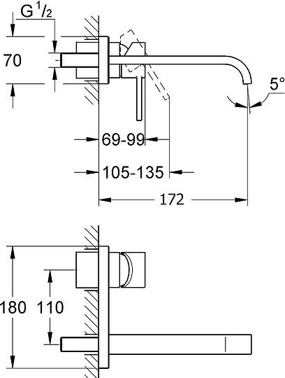 Смеситель Grohe Allure 19309000 для раковины